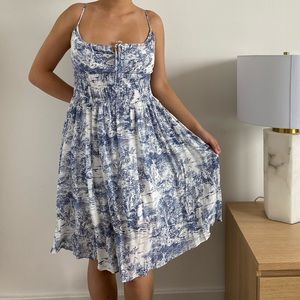 Lucy Paris Cotton Toile Print Dress